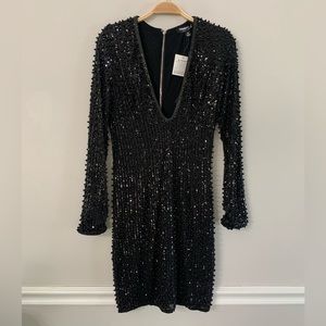 NEW CELEBRITY BY HERA COLLECTION BLACK BEEDED DRESS SIZE:M